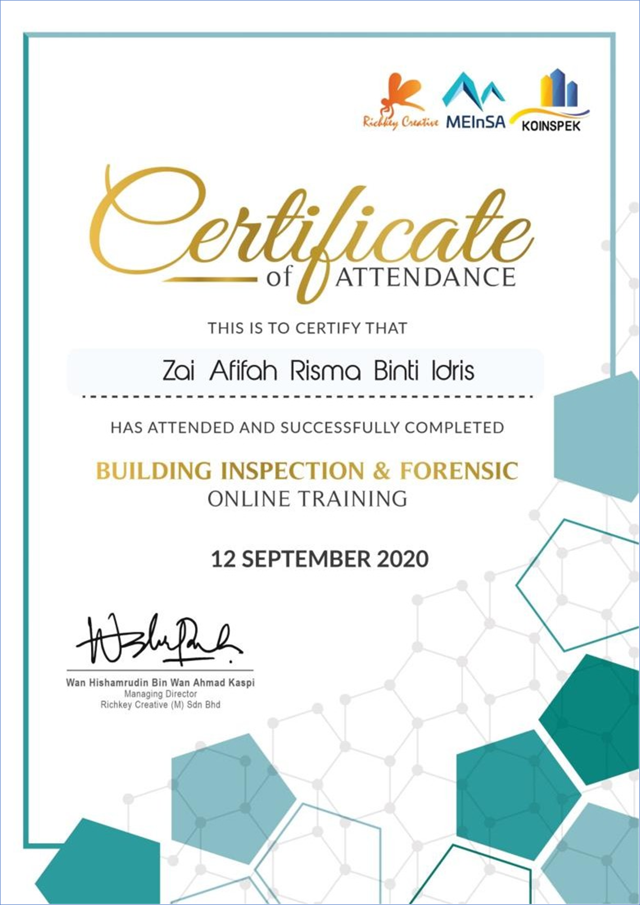 Building Forensic Training